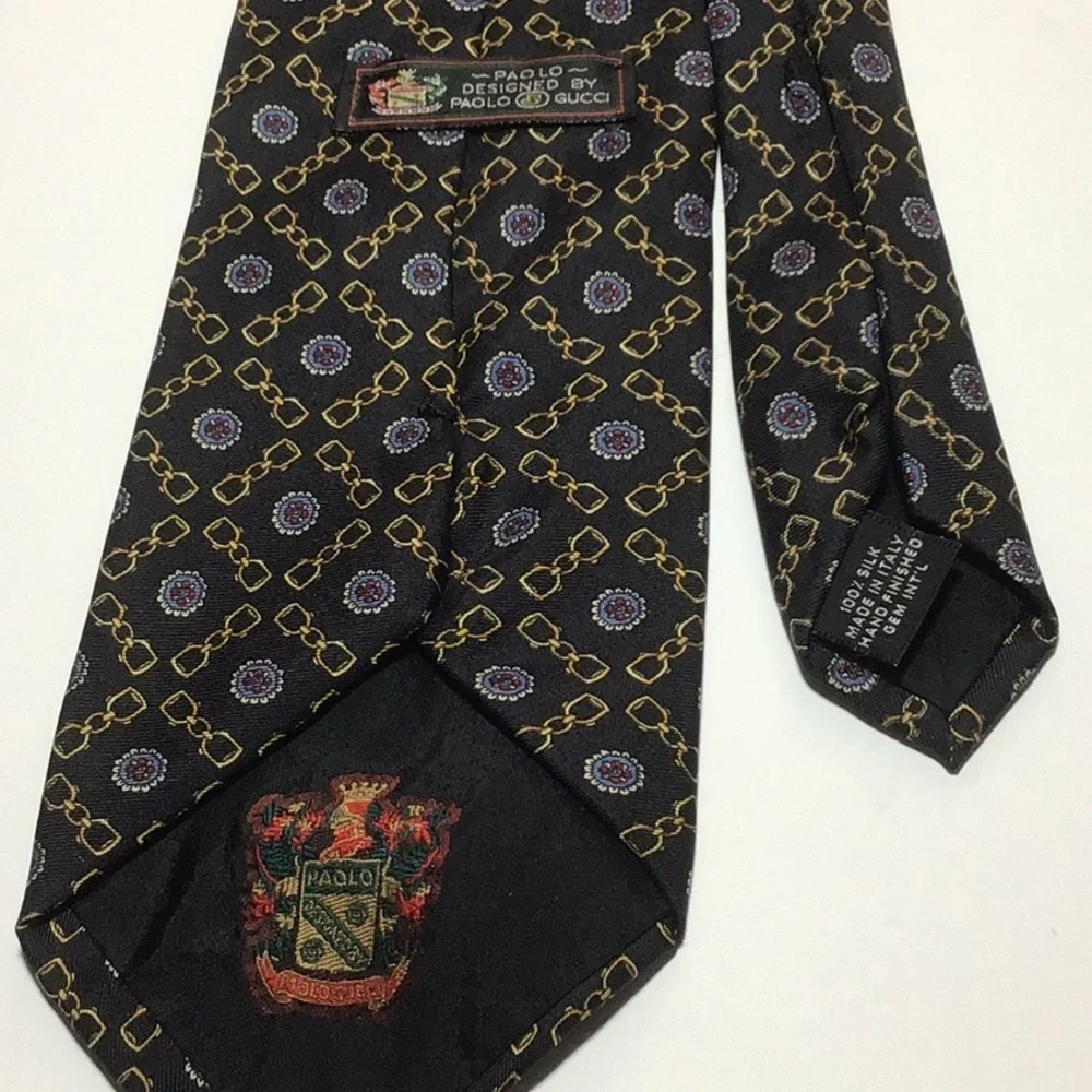 Authentic Gucci Horsebit Neck Tie BLK Gold…